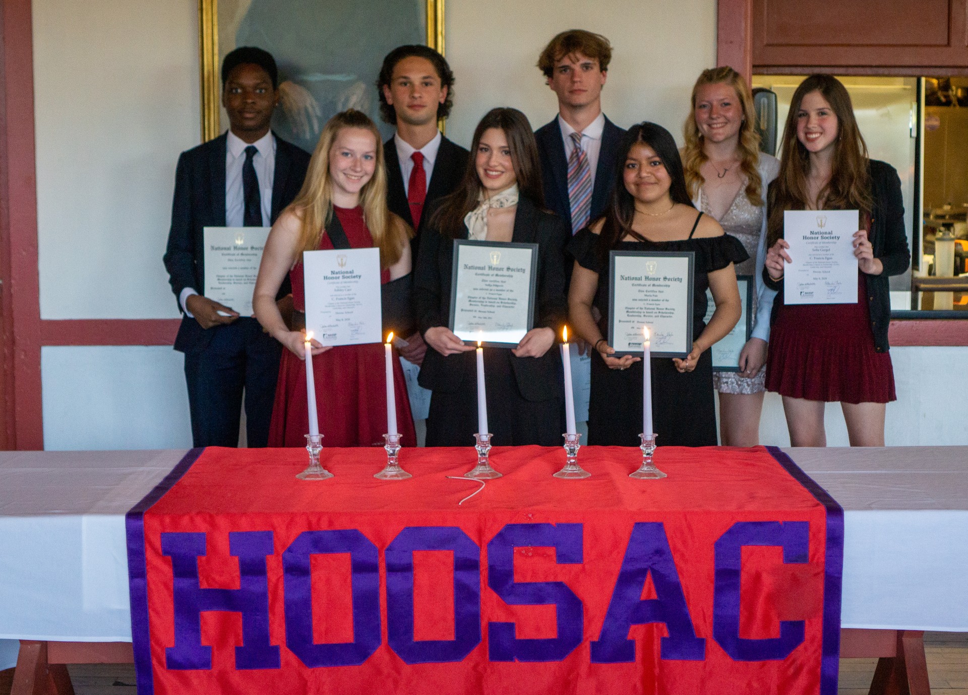 Eight Hoosac Students Inducted into National Honor Society
