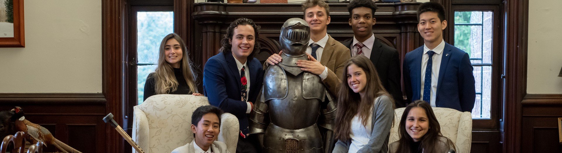 Estudantes da Hoosac no campus